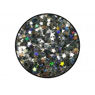 Звёзды серебро голография Глиттер 5 гр