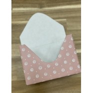 Кашпо-конверт розовый в горошек