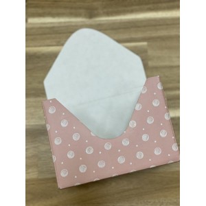 Кашпо-конверт розовый в горошек